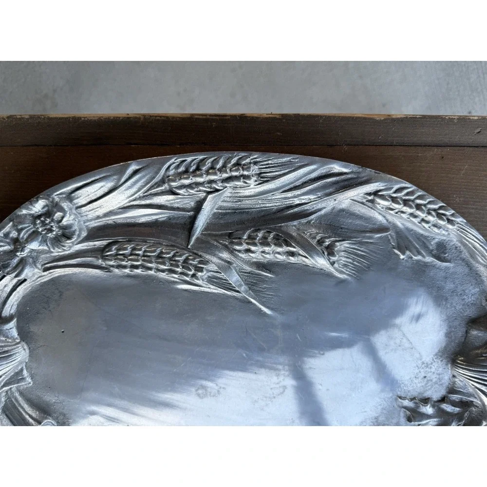 Vintage Arthur Court 1986 Scallop Shell Serving Platter Aluminum Serving Tray